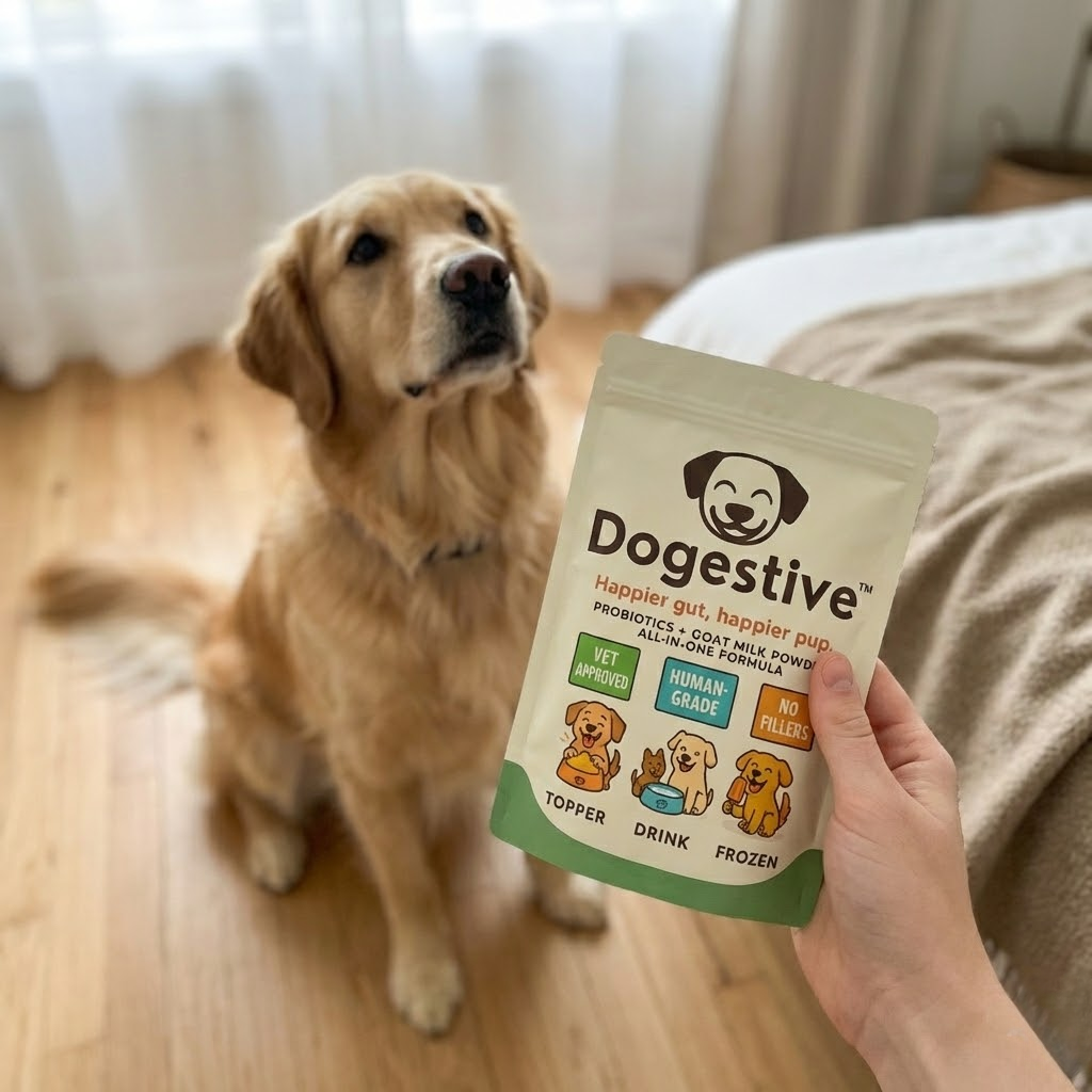 Dogestive™ – Dagligt tillskott för en gladare och friskare hund